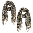 thumbnail image 1 of Peach Couture Châle Pashmina Imprimé Léopard Doux et Soyeux, 1 of 2