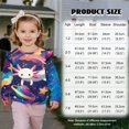 thumbnail image 2 of Xixirimido Axolotl Colorful Planets Galaxy Print Toddler Girls Sweatshirt Ruffle Shoulder Long Sleeve Sweatshirts Graphic Pullover Top Girls Sweater Casual Fall Winter Clothes, for 2-3T, 2 of 7