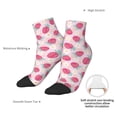 thumbnail image 4 of Uemuo Floral Strawberr Printed Crew Socks, Moisture-Wicking Socks, Athletic Socks for Men Breathable Cushion Socks Casual Sport Socks for Running Traveling, 4 of 6