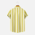 thumbnail image 5 of Besolor Mens Summer Button down Shirts Stripe Collared Short Sleeve Tops Big and Tall Beach Vacation Shirts, 5 of 5