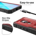 thumbnail image 5 of ExoGuard For Moto G Play 2021 Case, Phone Case with Screen Protector and Kickstand (Red), 5 of 7