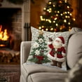 thumbnail image 6 of 4PCS Christmas Pillow Covers 18x18" Christmas Decorative Pillow Cases with Soft Fabric Hidden Zipper Christmas Tree Decorative Pillow, 6 of 8