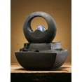 thumbnail image 5 of Indoor fountain desktop fountain mini waterfall fountain relaxing water feature feng shui zen meditation desktop fountain with rolling ball for home office interior space decoration, 5 of 6