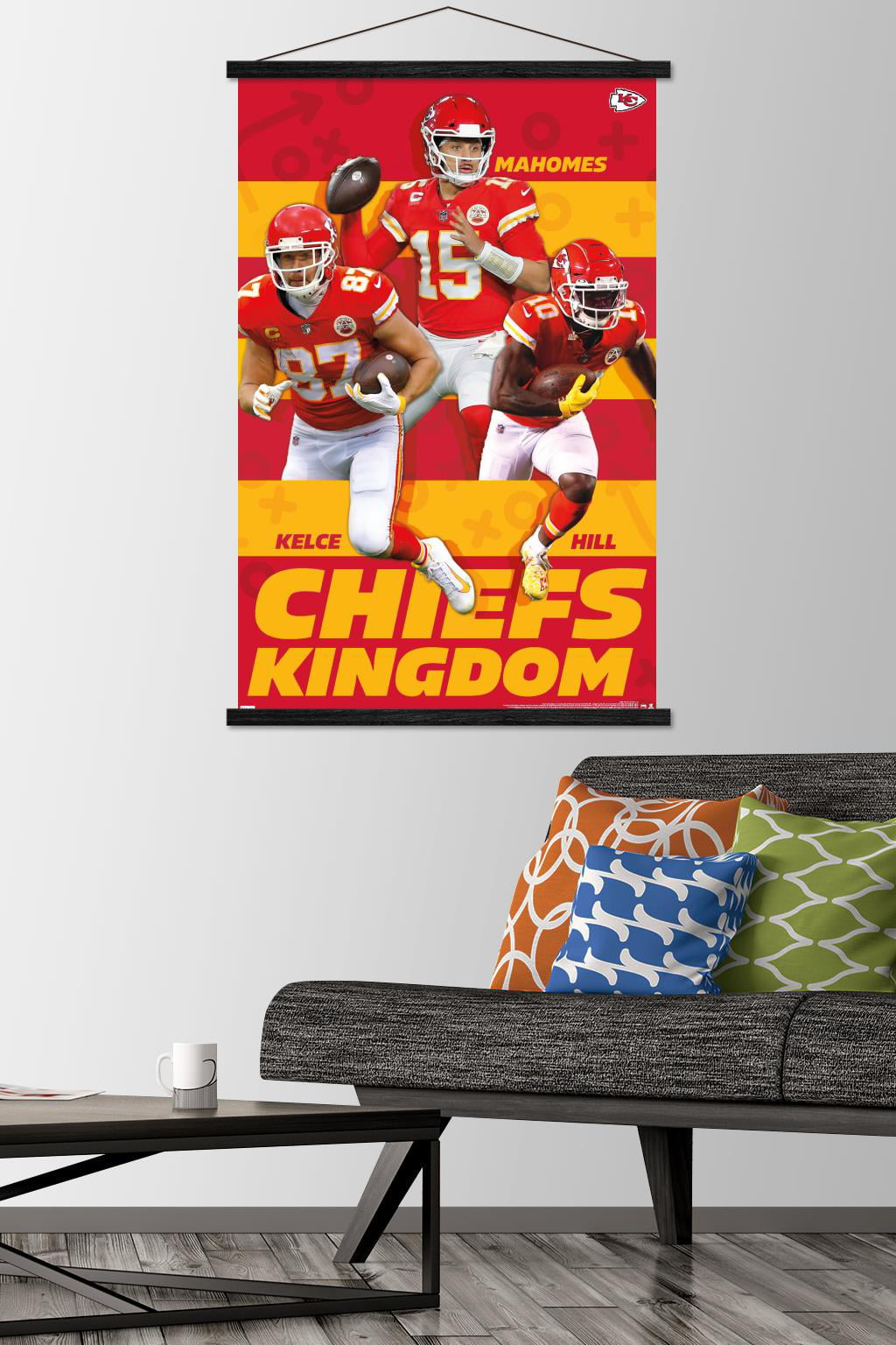 NFL Kansas City Chiefs - Triplets 21 Wall Poster, 22.375 x 34, Framed 