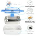 thumbnail image 4 of TOPCHANCES Electric Heating Lunch Box, Leak Proof Food Warmer Container for Car Home Office, 12V 24V /110V, 1.8L Food Heater with Fork & Spoon & Carry Bag, Blue, 4 of 8