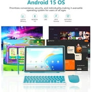 2024 Newest Android 13 Tablet 10 Inch, 12GB RAM 128GB ROM/1TB Expandable Tablet PC, 2 in 1 Tablets with Keyboard, Quad-Core 2.0GHz CPU HD Screen, Google Certified 5G WiFi 6 BT 5.0, 8MP Camera Tableta