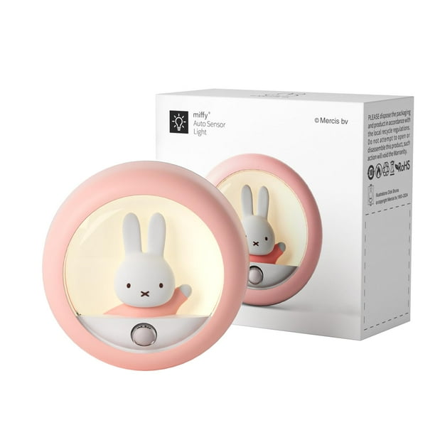 Luz nocturna con sensor de movimiento Miffy (rosa)