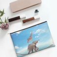 thumbnail image 6 of Cauagu Elephant Giraffe for Tyvek Makeup Bag,Reusable Travel Cosmetic Bag Women Organizer Toiletry Bag Birthday,Gifts for Women Girlfriend Mom Teacher 6.5’’*8.9’’, 6 of 7