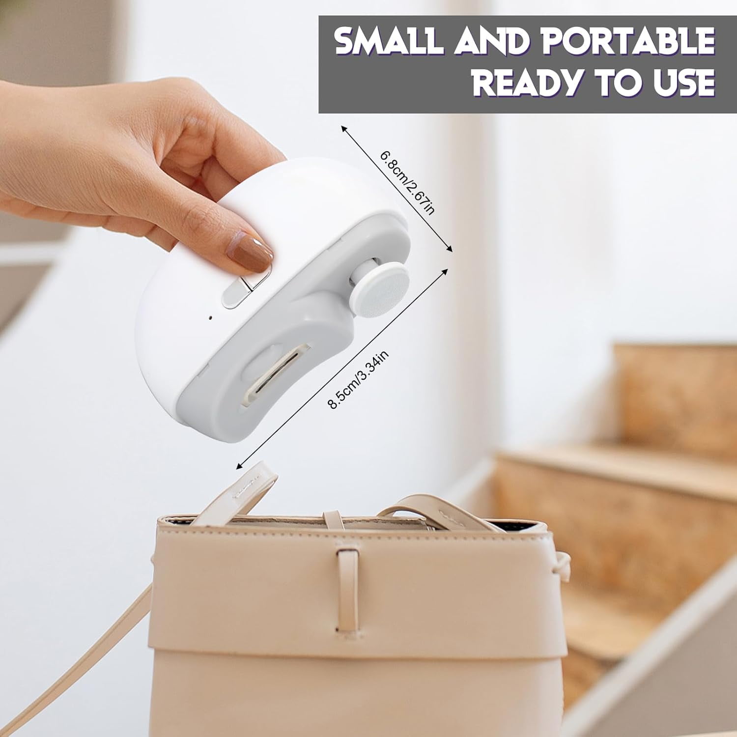 Aorsher 3 in 1 Automatic Nail Clipper with Polishing, Safe and Convenient Electric Nail Trimmer with Nail Clip Storage, 2 Speed Electric Toe Nail Clippers Nail Cutter with Light for Adults