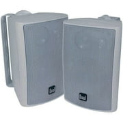 Angle View: Dual 4" 3-Way Indoor/Outdoor Speaker White