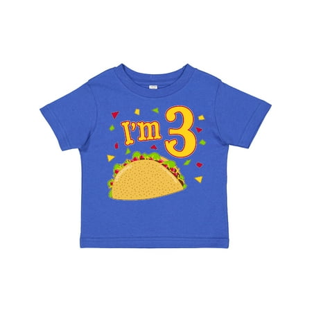 

Inktastic I m Three- Taco Birthday Party Gift Toddler Boy or Toddler Girl T-Shirt