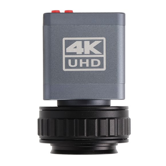 HD 4K Video Microscope Camera with 0.5X C Mount Adapter Lens for Education Research Laboratory, Industrial Microscope Camera