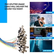 Seismic Audio SARMSS-32x1515 Audio Snake XLR splitter 2 Channel XLR TRS Combo Splitter Snake Cable - Two 15' XLR trunks Rack Mount