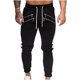 thumbnail image 2 of Cinturón a rayas para hombre Tapeta Cremallera Decoración Personalidad Pequeño bolsillo para el pie Pantalones casuales Pompotops oipoqjl23138, 2 of 6