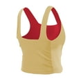 thumbnail image 4 of Women's New Era Scarlet/Black San Francisco 49ers Reversible Cropped Sport Classics Tank Top, 4 of 7