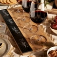 thumbnail image 6 of Twine Wine Flight Set, Acacia Wood Wine Tasting Board with Slate Chalkboard, 6 of 9