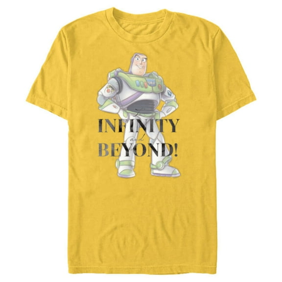 Disney 100 and Pixar’s Toy Story Buzz Lightyear To Infinity - Short Sleeve Blended T-Shirt for Adults - Customized-Yellow