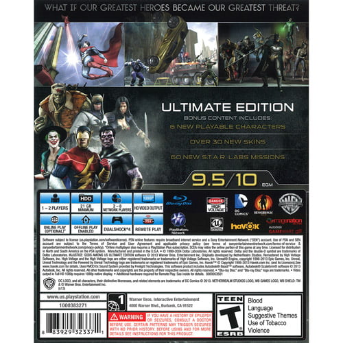 Ejendommelige bold uren Warner Bros. Injustice: Gods Among Us - Ultimate Edition (PS4) - Walmart.com