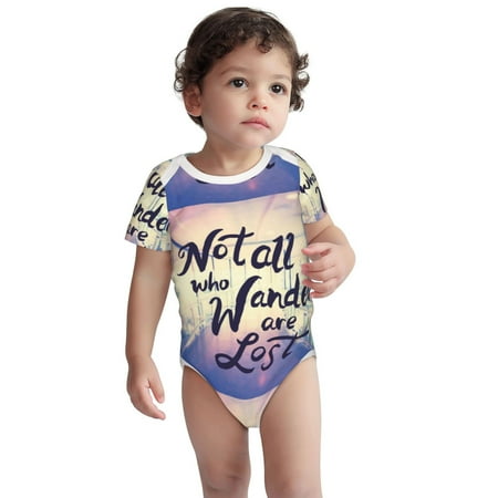 

Fotbe Not All Those Who Wander Are Lost Pattern Unisex-baby Short-sleeve Bodysuit Short Sleeve Bodysuits One-piece 100% Organic Cotton for Infant Baby Boys Unisex-3 Months