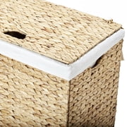 سلة غسيل صفير المياه القابلة للطي من إشبيلية مع بطانة قابلة للغسل ، بني