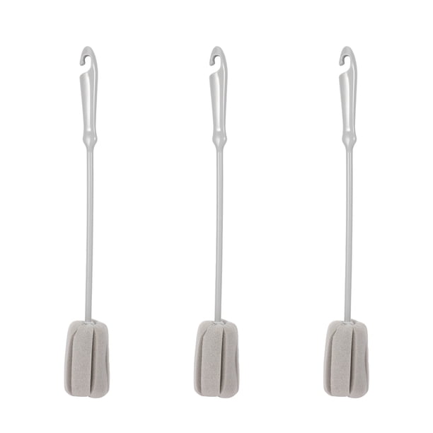 3 Pieza Cepillo de Esponja Limpieza Lavado de Vidrio de Botella de Leche Limpiador de Cocina Herramientas Cepillo de Limpieza de Manejar de Plástico