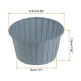 thumbnail image 2 of 100pcs 3.5oz Moldes para Magdalenas de Papel de Tamaño Estándar Envoltorios Antiadherentes Desechables para Bodas Cumpleaños Navidad Postres Gris Azulado, 2 of 6