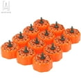 thumbnail image 3 of Gustave 12 Pack Halloween Pumpkin Tea Lights LED Flickering lights Flameless Candles for Halloween Thanksgiving Decoration Party Holiday Lights, 3 of 8