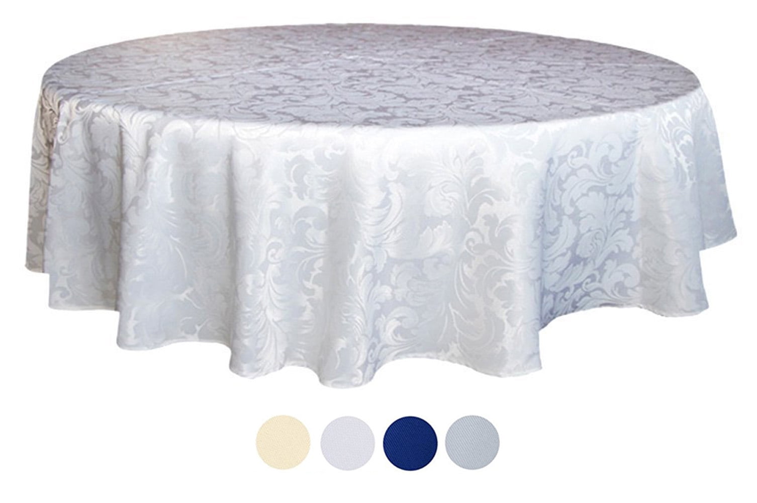 Tektrum 70 Inch Round Damask Jacquard, How To Make 70 Inch Round Tablecloth