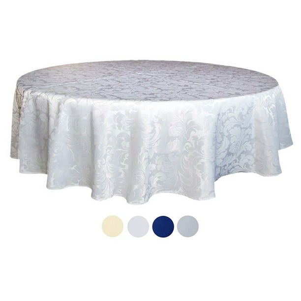 Tektrum 70 inch Round Damask Jacquard Tablecloth Table Cover