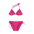 thumbnail image 2 of Hula Honey Womens Triangle Side Tunnel 2 Piece Bikini, Pink, X-Small, 2 of 2