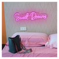 thumbnail image 2 of Letrero De Neón Sweet Dreams Para Decoración De Pared, Luz Con Letras, Dormitorio, Habitación, Fiesta De Boda, Bar, Club, Lámpara Iluminada 45cmx15cm, 2 of 6