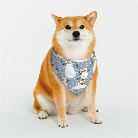 Coaee Happy Snowmen Snowfall for Dog Bandana for Dog Puppy and Cat Pet Scarf for Small Medium Large Pup Pet-Medium