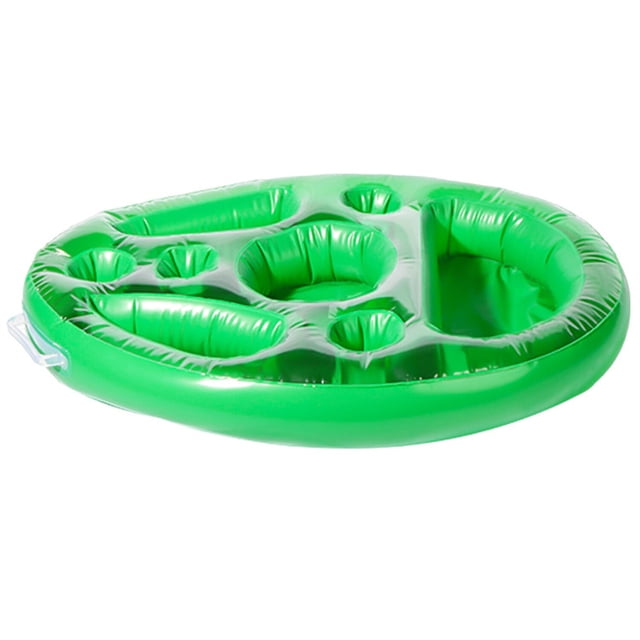 Porte-boisson Flottant Été Bouée Gonflable Refroidisseur de Bière Table de Jeu d'Eau Flotteur Plateau à Bière Fête