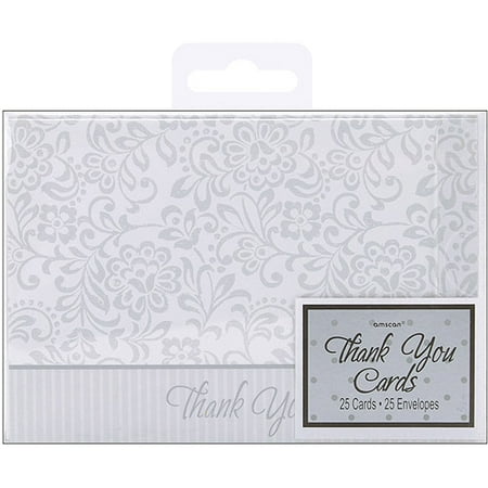 Silver Wedding Traditions Thank You Cards 25ct