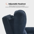 thumbnail image 6 of MCombo Power Recliner Loveseat Sofa with Adjustable Headrest, Heat and Vibration, 64.6" Fabric Electric Reclining Loveseat with USB Charge Ports for Living Room 6855, 6 of 8
