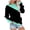 Light Blue, variant on Sweatshirt for Women Comfy Long Sleeve Blouses Juniors Round Neck Tee Shirts Trendy Relaxed Fit Workout Sweater Casual Colorblock Pullover Tunic Clothes,Green,Large