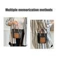 thumbnail image 6 of Women's Shoulder Bag | Casual Handbag Messenger Purse | Adjustable Strap Crossbody Tote | PU Leather | Versatile Stylish Design | Fits Phone & Wallet | 17x17x5cm | Brown White Black Khaki | 1 Pack, 6 of 6