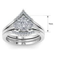 thumbnail image 5 of SuperJeweler 1 1/5 Carat Lab Grown Diamond Bridal Set WIth Crown In 14K White Gold For Women, 5 of 5