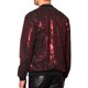 thumbnail image 3 of Chaqueta Varsity con lentejuelas INSPIRE CHIC para hombre, con cierre, de mangas largas, chaqueta brillante para fiestas, roja, talla M, 3 of 4