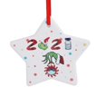 thumbnail image 1 of Decoraciones De Adornos Navideños Con Cubierta Facial Árbol De Navidad Colgante Redondo De Cerámica Colgante Con Tema De Vacuna Regalo Para La Familia Speravity AP006894-05, 1 of 6