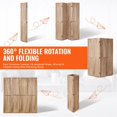 thumbnail image 3 of Wood Room Divider Portable Wooden Partition 4 Panel for Room Separation, 3 of 7
