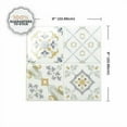 thumbnail image 2 of Smart Tiles Peel and Stick Backsplash, 5 Adhesive Tiles, Vintage Blue/Yellow/White, 9"x9", 2 of 7