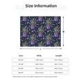 thumbnail image 5 of Naloa Lavender Flowers Flannel Blankets - Thick and Warm Blanket for Winter, Soft Fuzzy Plush King Blanket for All Seasons50"x40", 5 of 6