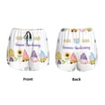 thumbnail image 3 of Pofeuu Watercolor Gnome Garden Print Women's Athletic Shorts Running Workout Shorts Tummy Control Quick Dry Gym Shorts with Pockets Double layer sports shorts-X-Large, 3 of 7