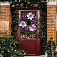 thumbnail image 2 of Wisremt 16" Christmas Wreath Artificial Wreath with Poinsettia,  Berries and Balls, Christmas Decor Wreath for Front Door Wall Window, 2 of 5