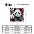 thumbnail image 5 of Panda Pillow Covers Set with Unique Patterns - 16x16, 18x18, 20x20 Inches - Set of 2 Elegant Pillow Inserts, Throw Pillows Covers for Home for Any Occasion, 5 of 6