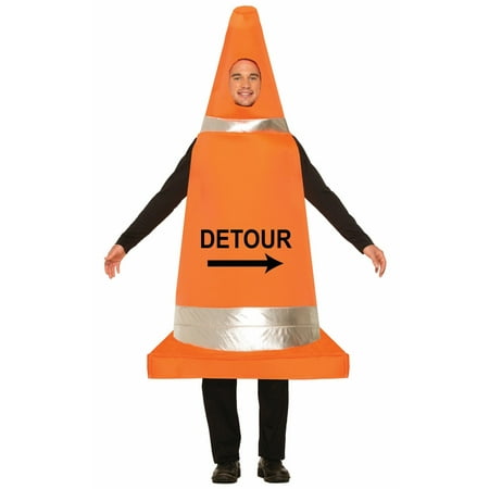 Halloween Traffic Cone Adult Costume