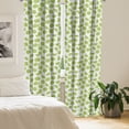 thumbnail image 2 of Ambesonne Kiwi Window Curtains, Sour Fruit Slices Pattern Art, Each 28" W x 63" L, Avocado Green and White, 2 of 4