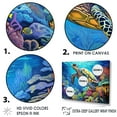 thumbnail image 3 of Designart "Azure Realm Of Sea Turtles" Coastal Coral Under Water Floater Framed Canvas Wall Art, 3 of 5