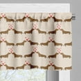 thumbnail image 5 of Ambesonne Dachshund Valance & Curtain, Sausage Dogs in Love, 55"x36", Chocolate Vermilion, 5 of 7